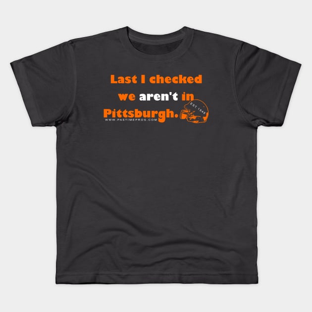 Cleveland Browns Pittsburgh Steelers Rivalry Kids T-Shirt by Pastime Pros